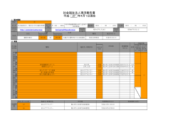 社会福祉法人現況報告書 年4月1日現在 平成 27