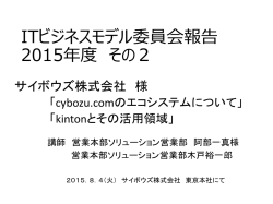 ITﾋﾞｼﾞﾈｽﾓﾃﾞﾙ委員会報告2015年度その2