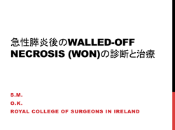 急性膵炎後のWALLED-OFF NECROSIS (WON)の診断と治療