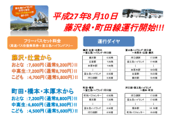 平成27年8月中旬、運行開始予定の藤沢線・町田線