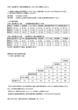 穴吹～道の駅うだつ線時刻表