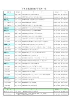 日本基礎技術（株）事業所一覧