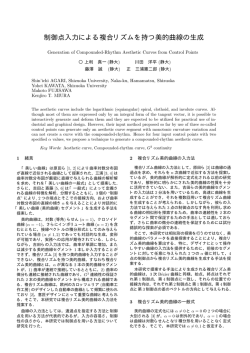 制御点入力による複合リズムを持つ美的曲線の生成