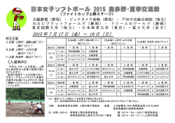 日本女子ソフトボール 2015 奥多野・夏季交流戦