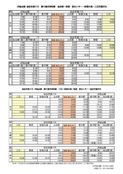 JR仙山線・仙台市営バス 時刻表