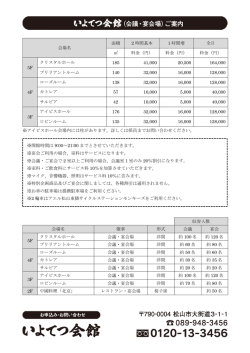 会場名 面積 2 時間基本 1 時間増 全日 料金（円） 料金（円） 料金（円） 5F