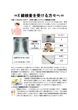 ＝X 線検査を受ける方々へ＝