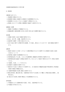 肉眼解剖(感覚器系)の学習目標 I. 視覚器 1)眼窩の成り立ち 1 眼窩壁の