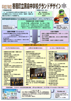 学校教育目標及びその具現化のための手立て(グランドデザイン)