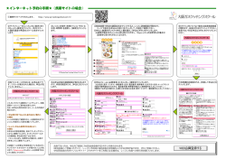 インターネット予約の手順  （携帯サイトの場合）