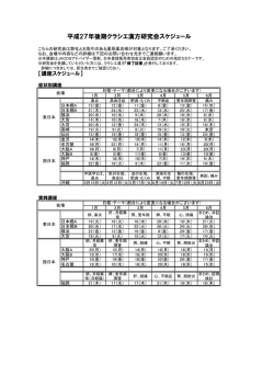 平成27年前期クラシエ漢方研究会スケジュール