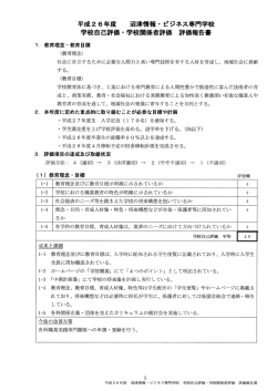 学校評価報告 - 沼津情報専門学校