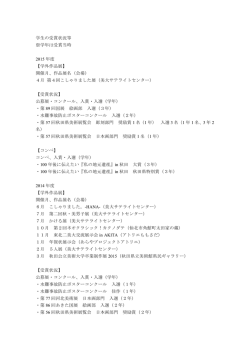 学生の受賞状況等 ※学年は受賞当時 2015 年度