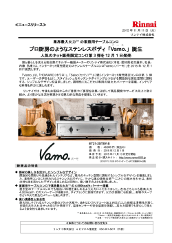 プロ厨房のようなステンレスボディ 「Vamo .」 誕生