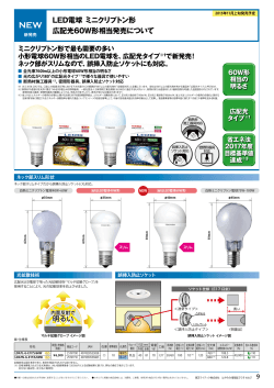 LED電球 ミニクリプトン形 広配光60W形相当発売について
