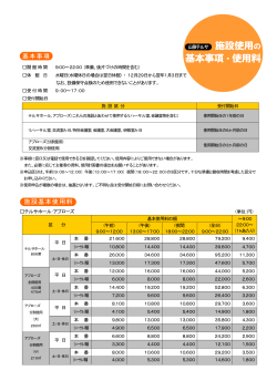 施設基本使用料 基本事項