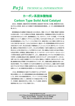 カーボン系固体酸触媒 Carbon Type Solid Acid Catalyst