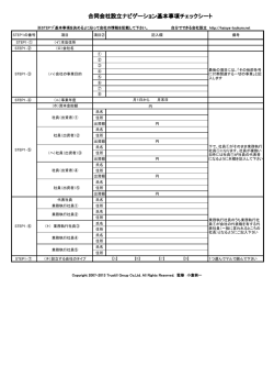 合同会社設立ナビゲーション基本事項チェックシート