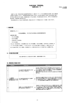 自己評価・学校関係者評価報告