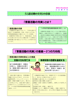 言語活動の充実