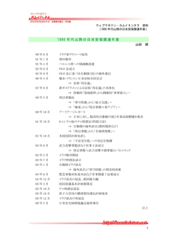 （8）1990年代以降の日米安保関連年表