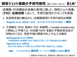 極夜ジェット振動の予測可能性 (野口・向川 2015): まとめ*