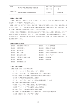 東アジア経済論研究・同演習