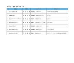 秋の章 選抜花火作家玉名一覧