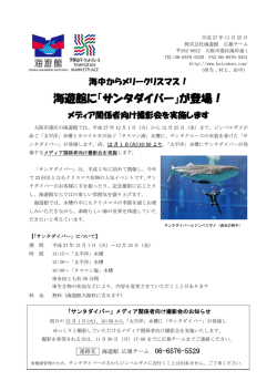 海遊館に「サンタダイバー」が登場！