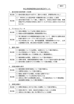 中心市街地活性化法の改正ポイント