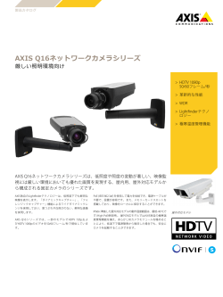 AXIS Q16ネットワークカメラシリーズ