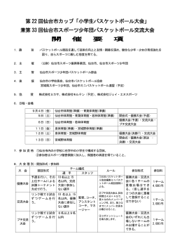 第 22 回仙台市カップ「小学生バスケットボール大会」