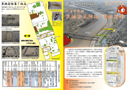 面から多くの建 物跡と、 区画のための杭列等が見つかりまし