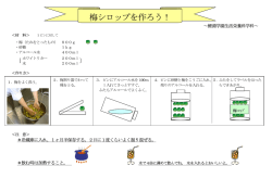 梅シロップを作ろう！