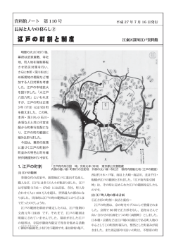 江戸の町割と制度