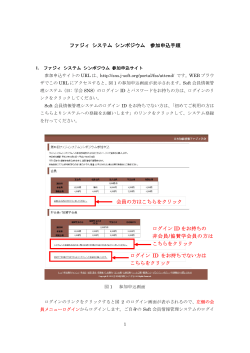 ファジィ システム シンポジウム 参加申込手順 会員の方は