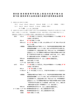 主要大会標準記録 - 東京都高等学校体育連盟陸上競技部