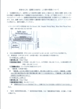 旅券を亡失（盗難又は紛失）した際の措置について
