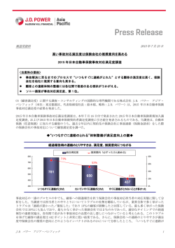 高い事故対応満足度は保険会社の推奨意向を高める 2015