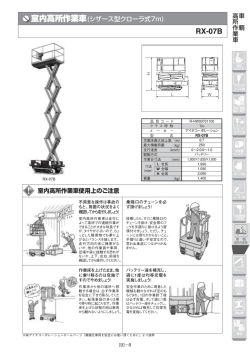 室内高所作業車使用上のご注意