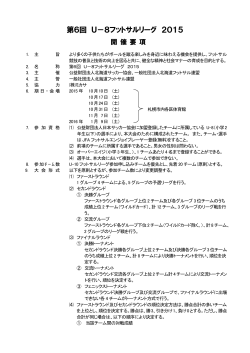 第6回 U－8フットサルリーグ 2015