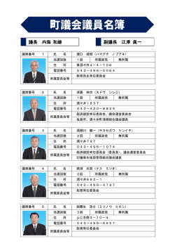 議席番号 1 氏 名 濵口 信昭（ハマグチ ノブアキ） 当選回数 1回 所属政党