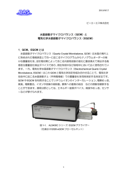 水晶振動子マイクロバランス（QCM）と 電気化学水晶振動子マイクロ