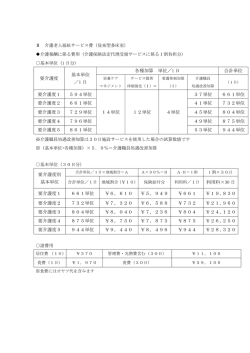 要介護度 基本単位