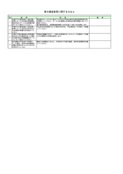 要介護度変更に関するQ＆A