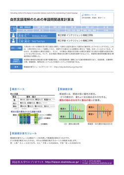 自然言語理解のための単語間関連度計算法