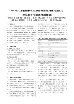 マルチビーム音響測深機等による広域かつ効率の良い探査手法を用いた
