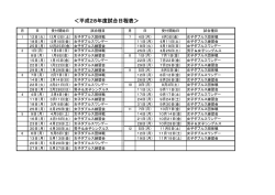 ＜平成28年度試合日程表＞