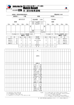 試合結果 - 226
