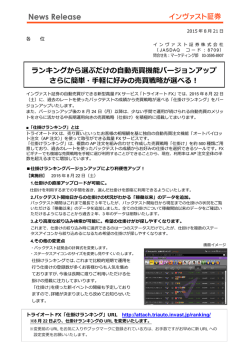 ランキングから選ぶだけの  動売買機能バージョン